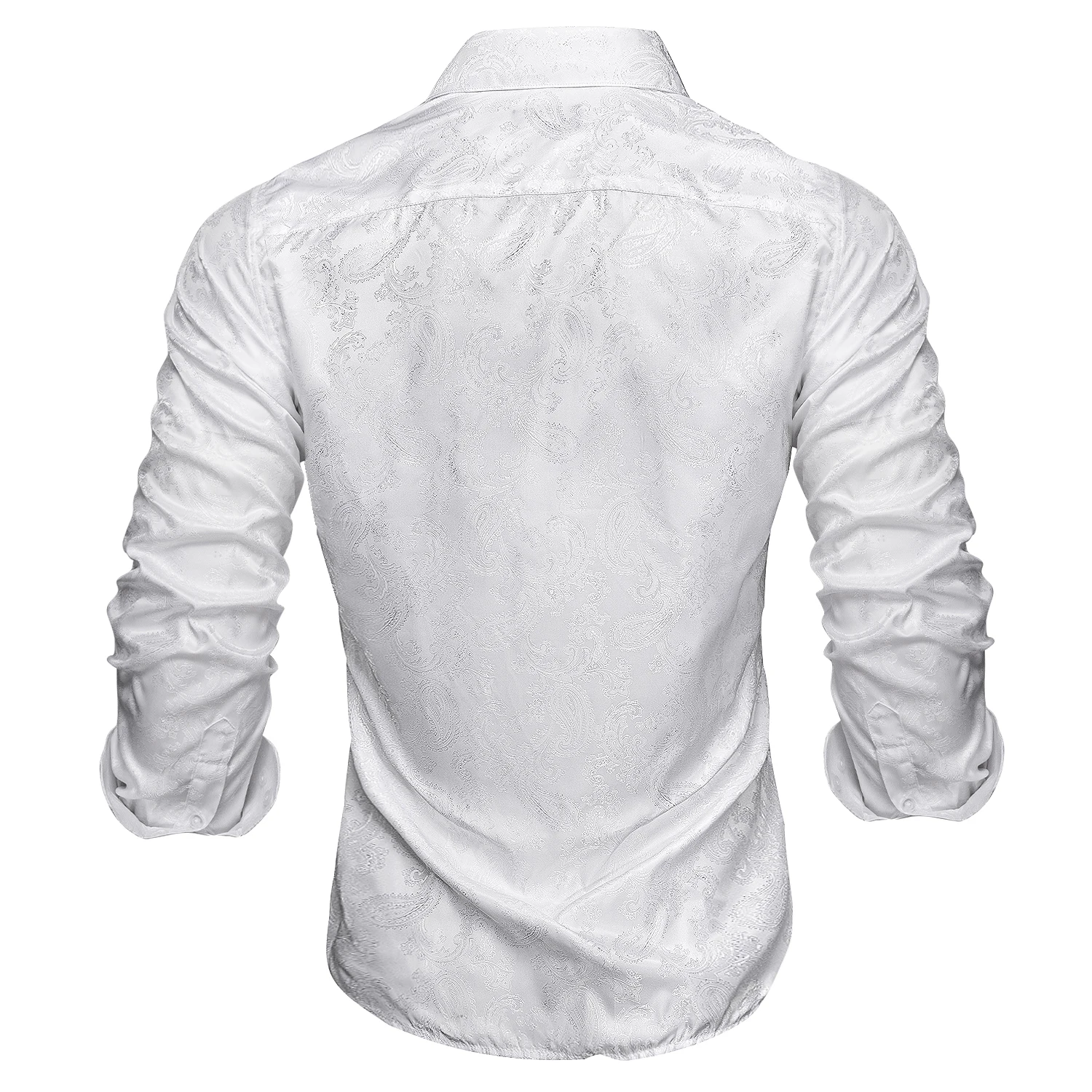 Hi-aught-Chemise Jacquard à manches longues pour hommes, chemises pour hommes, coupe couvertes, respirant, confortable, noir, blanc, or, mariage,