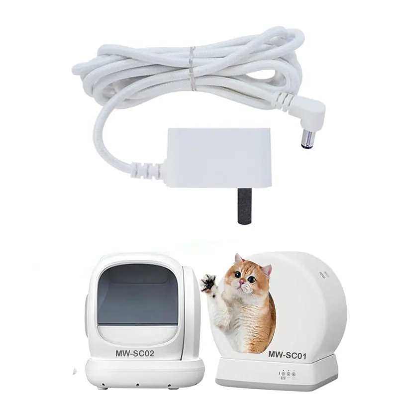 

Original 12v Charger Replacment for Meowant SC01，SC02, SC01-Y Automated Self-Cleaning Litter Box Power Cord