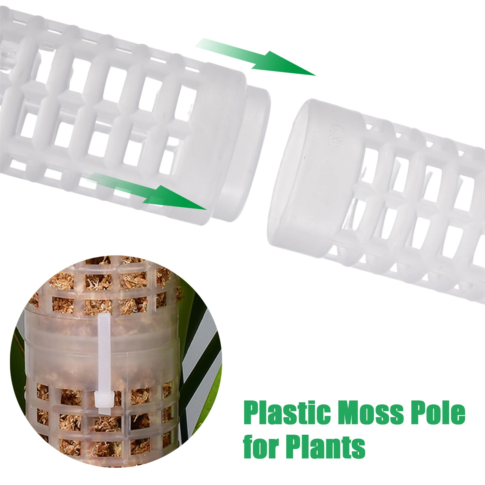 1 pçs plástico planta de escalada plantas de plástico empilhável pólo planta varas sphagnum musgo pólo pvc plástico planta de escalada suporte