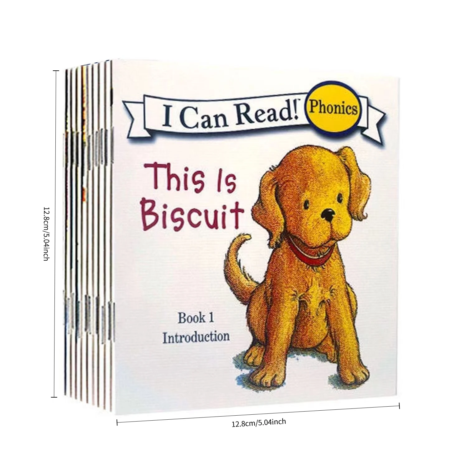 12 Books Set Biscuit Volume 1, I Can Read Series, Mini Portable English Picture Books, Kids Storybooks, Early Reading