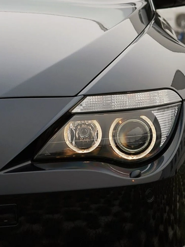 Pour BMW série 6 E63 E64 2004 2005 2006 2007 accessoires couvercle de lumières de voiture phare avant de voiture couvercle d'objectif de phare lumières coque