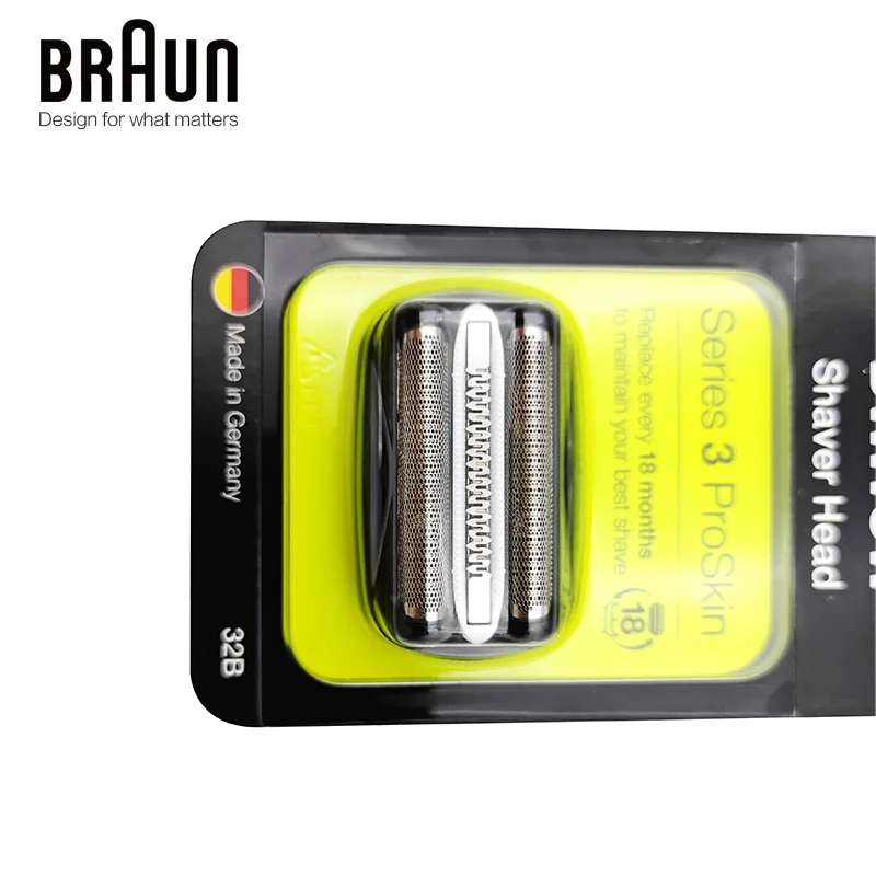 Braun 32B Electric Shaver Razor Blade Series 3 Replacement Cassette Head Foil Cutter for Shaver 3000s 3010s 3040s 3050cc 3070cc