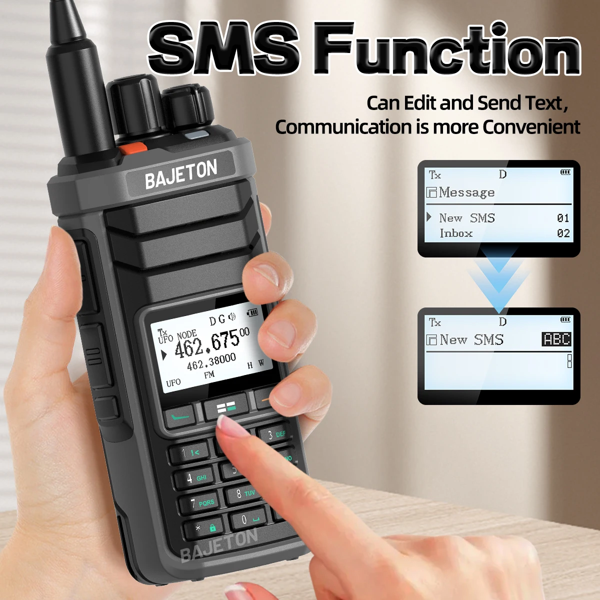 BAJETON DM-5000 DMR Walkie Talkie AES-256 Encryptografia Dual Time Slot Digital Analógico SMS NOAA TYPE-C Carregador Para RT-4D Ham Radio