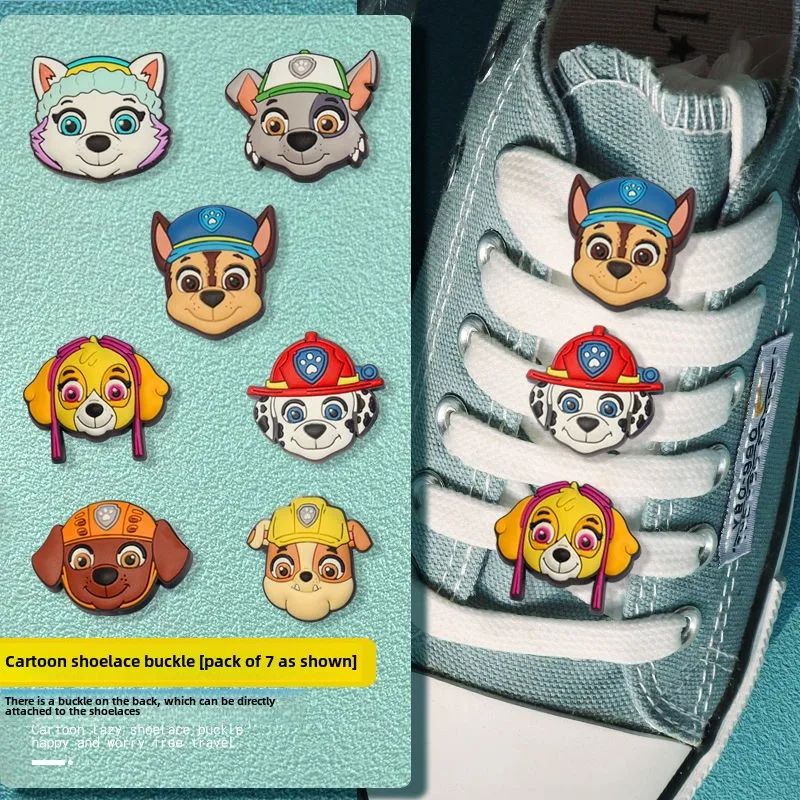 7 قطعة باو باترول تشيس DIY رباط الحذاء مشبك أحذية رياضية مشبك حذاء اكسسوارات موضة الأحذية البلاستيكية زينة فتاة الاطفال مهرجان الهدايا #2