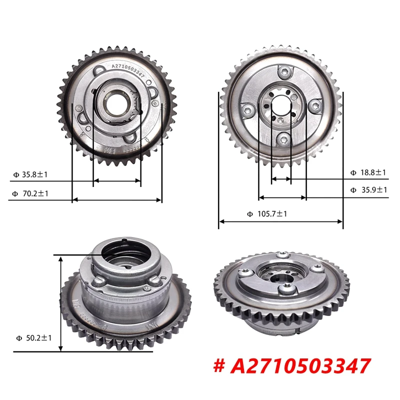 

A2710503347 Intake Engine Camshaft Adjuster Fit For Mercedes-Benz C250 SLK250 A2710501400 2710503347