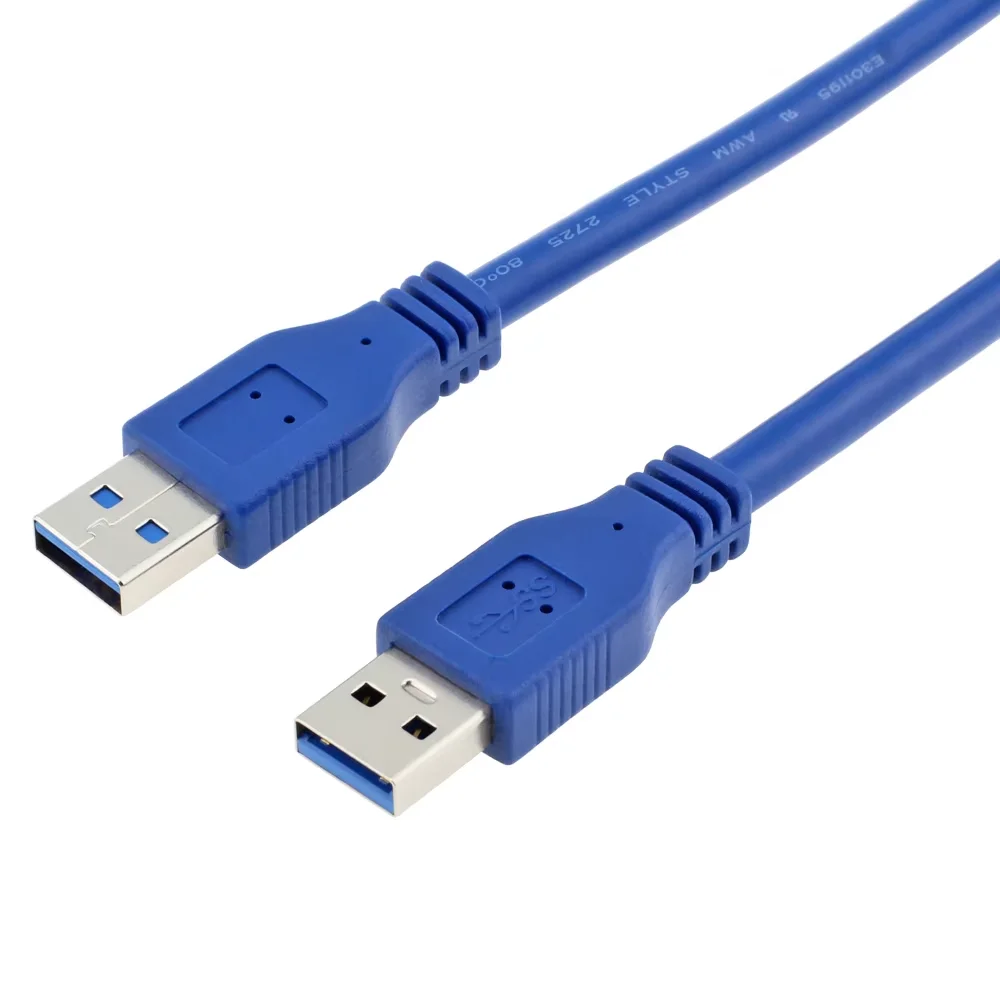 USB 3.0 Male to Male Port Cable USB3.0 Type A AM to AM Converter Cable 0.3m 0.6m 1m  1.5m 3m 5m For Radiator Hard Disk Webcom