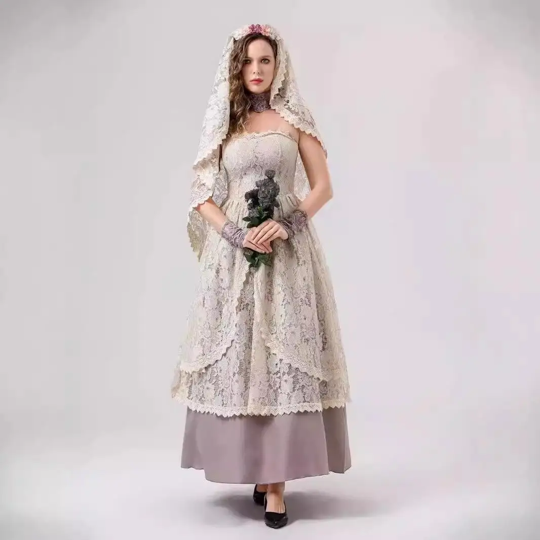 

Ретро Хэллоуин Ренессанс Кружевной доктор Викторианский период Костюм Эле Женская мода Сценическое представление Традиционный ханьфу