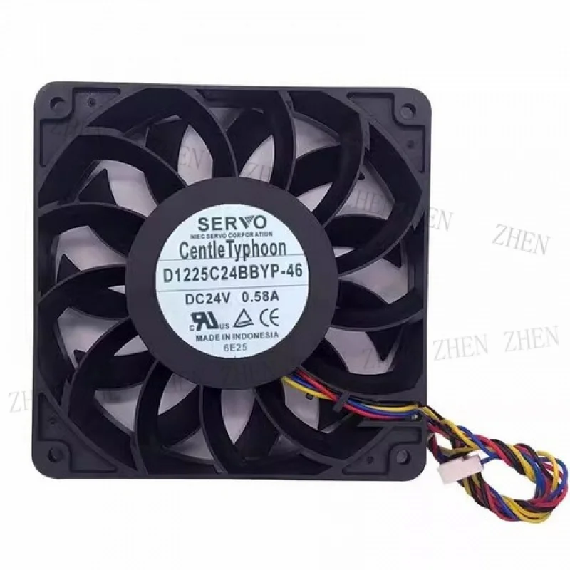 

Y 1 шт. D1225C24BBYP-46 DC24V 0,58A 4-проводной бесшумный охлаждающий вентилятор