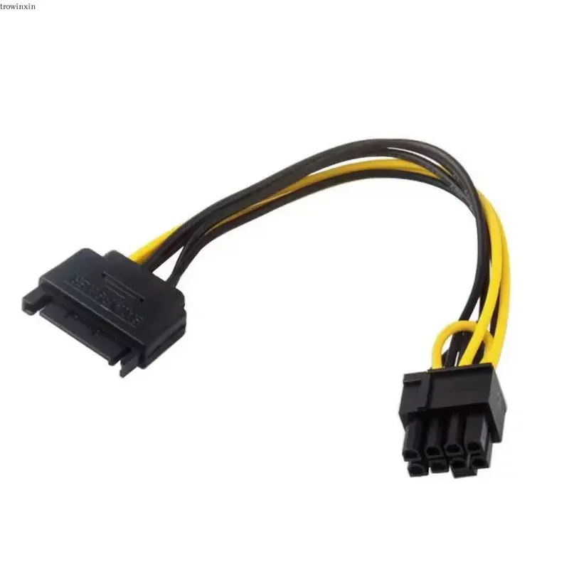 Câble d'alimentation pour carte graphique SATA 15 broches vers 8 broches 6+2P, adaptateur de cordon d'alimentation GPU pour PC
