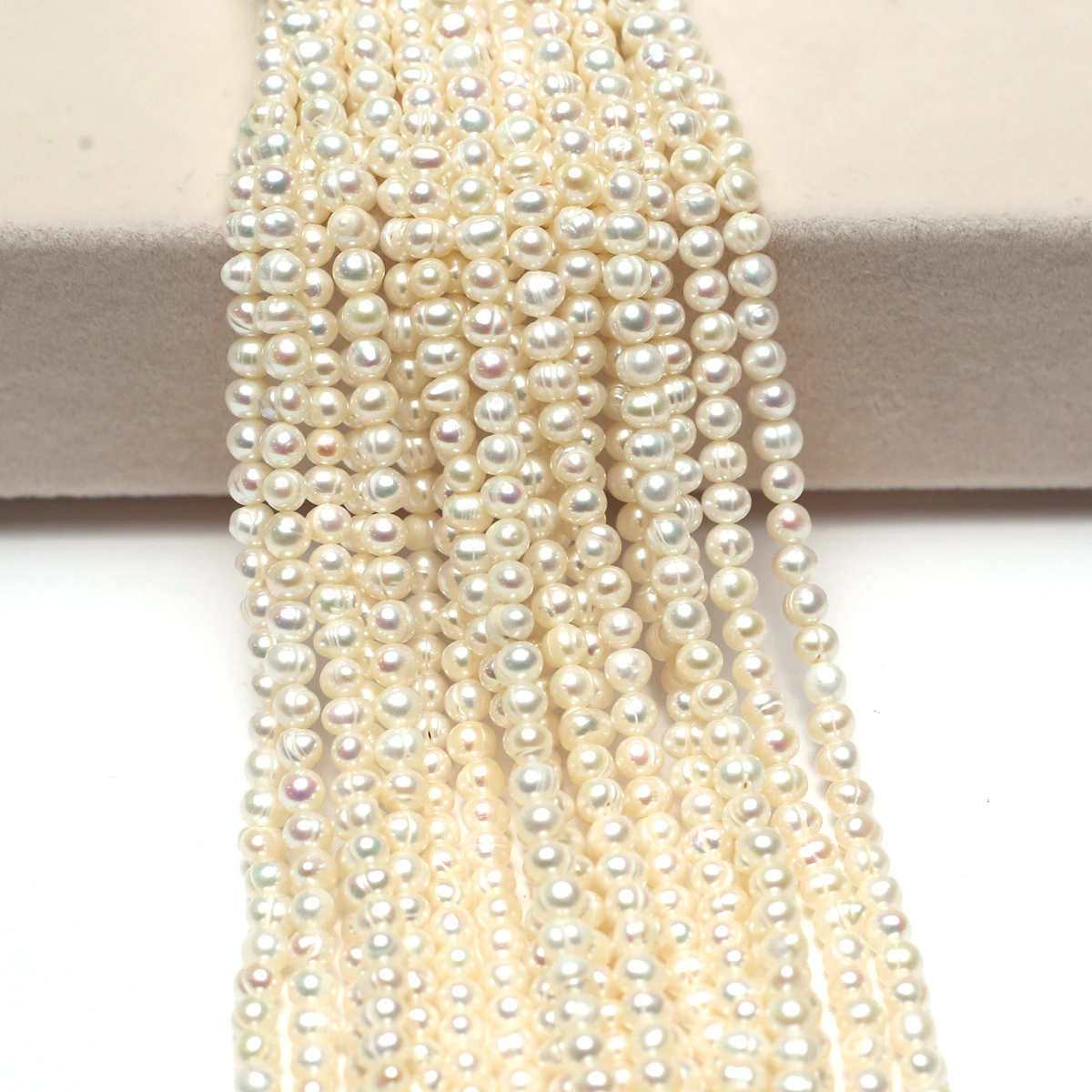 

3-4MM A Grade Potato Shape Pearls Natural Freshwater Pearls Spacer Beads for Jewelry Making DIY Necklace Bracelet Accessories