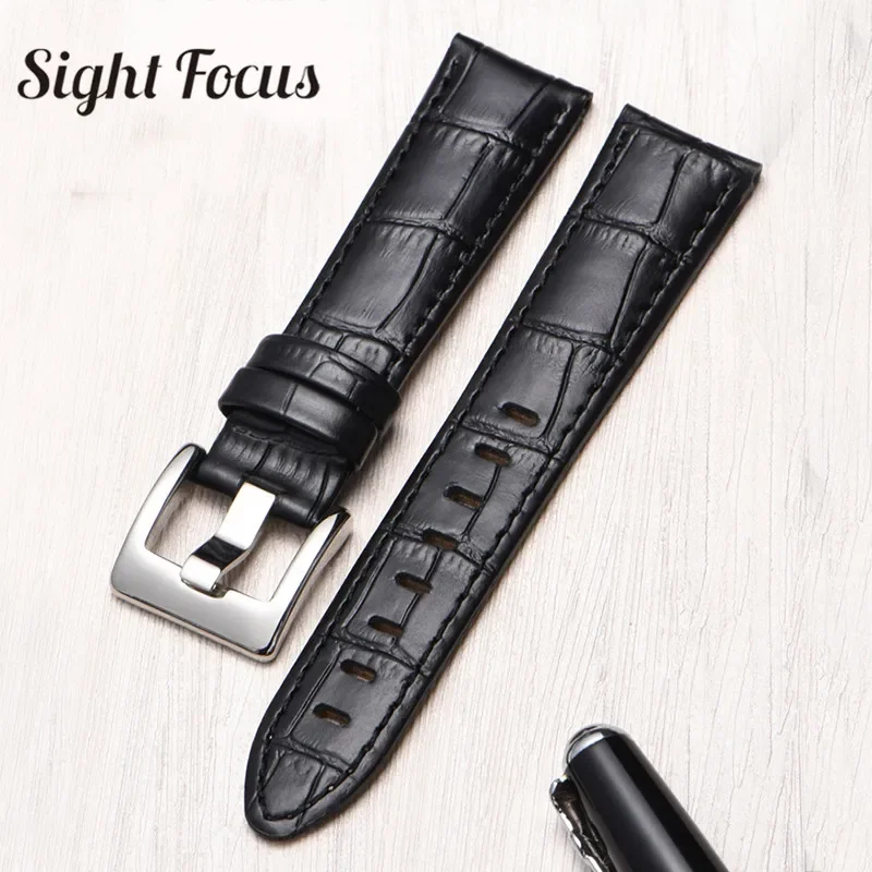 Genuine Leather Watch Band Strap for Montblanc Star 36065 9670 Timewalker 20mm 22mm Men Cow Leather Belt Bracelet for Bao Dragon