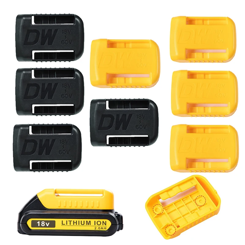 5/10 adet taşınabilir pil için Dewalt 18V 20V 60V pil tutucu duvar depolama Mounts Stander montaj Dock pil kemer tokası