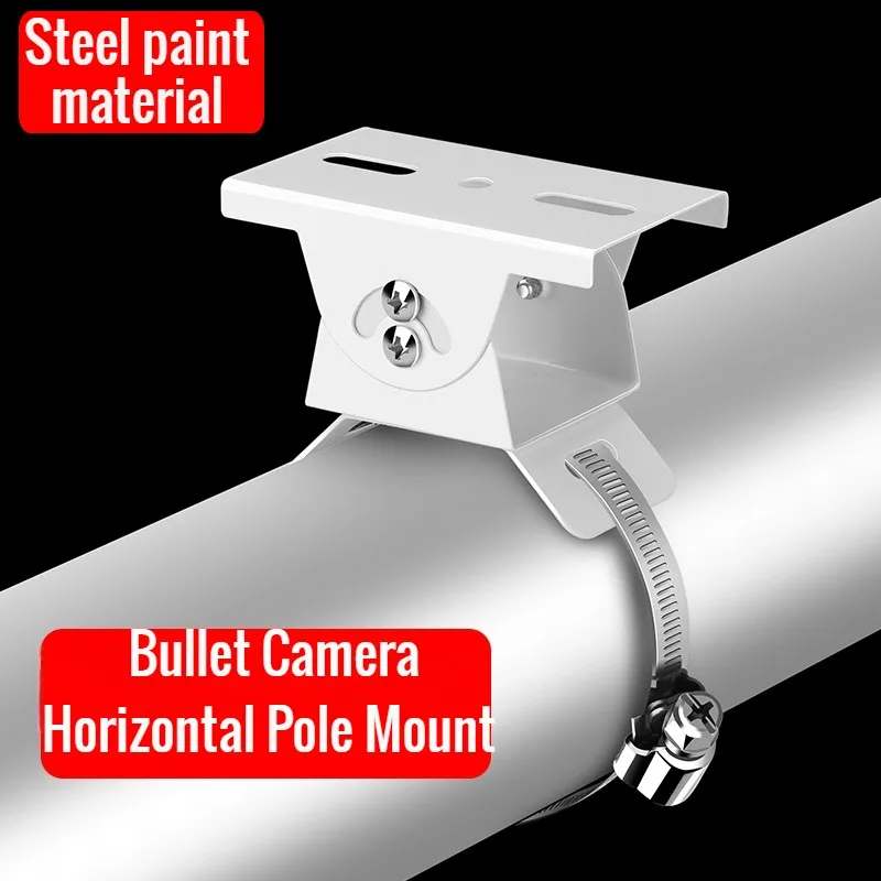 Steel Mount Horizontal Vertical Pole Rod Hoisting Pendent Indoor Outdoor Bracket For Bullet CCTV Camera M6 Screw Thread Adjustab