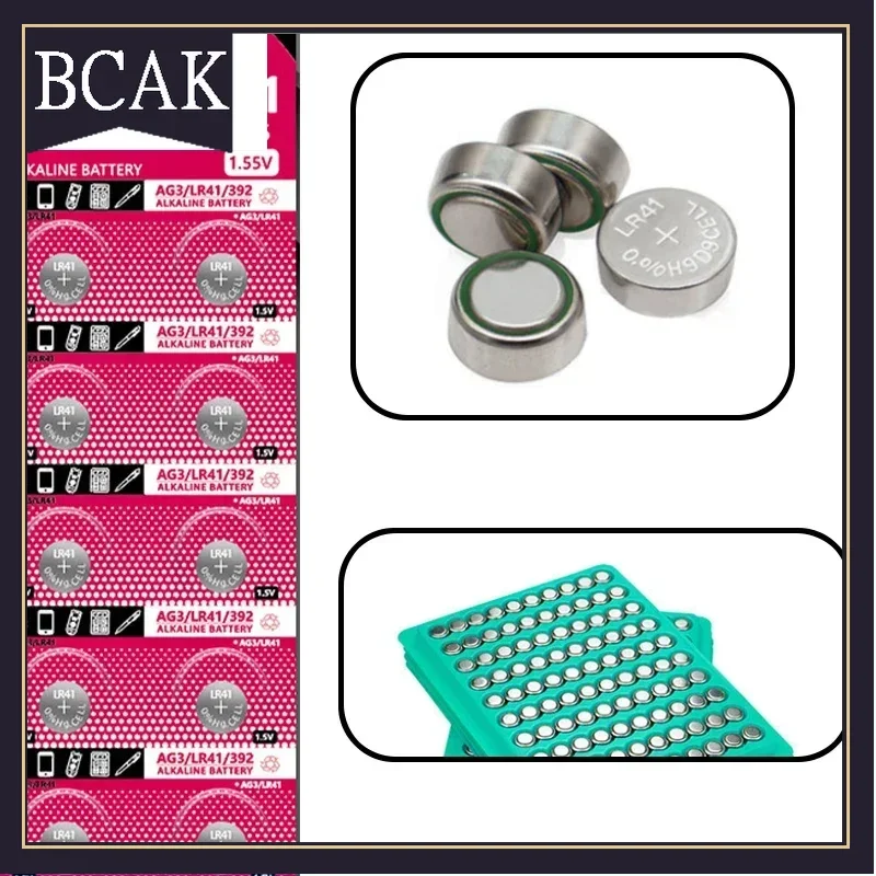 BCAK discount store  AG3 Button Battery LR41Zinc Manganese1.55V40mAh Battery Cell for Watch Car Key Remote Calculator Electrical