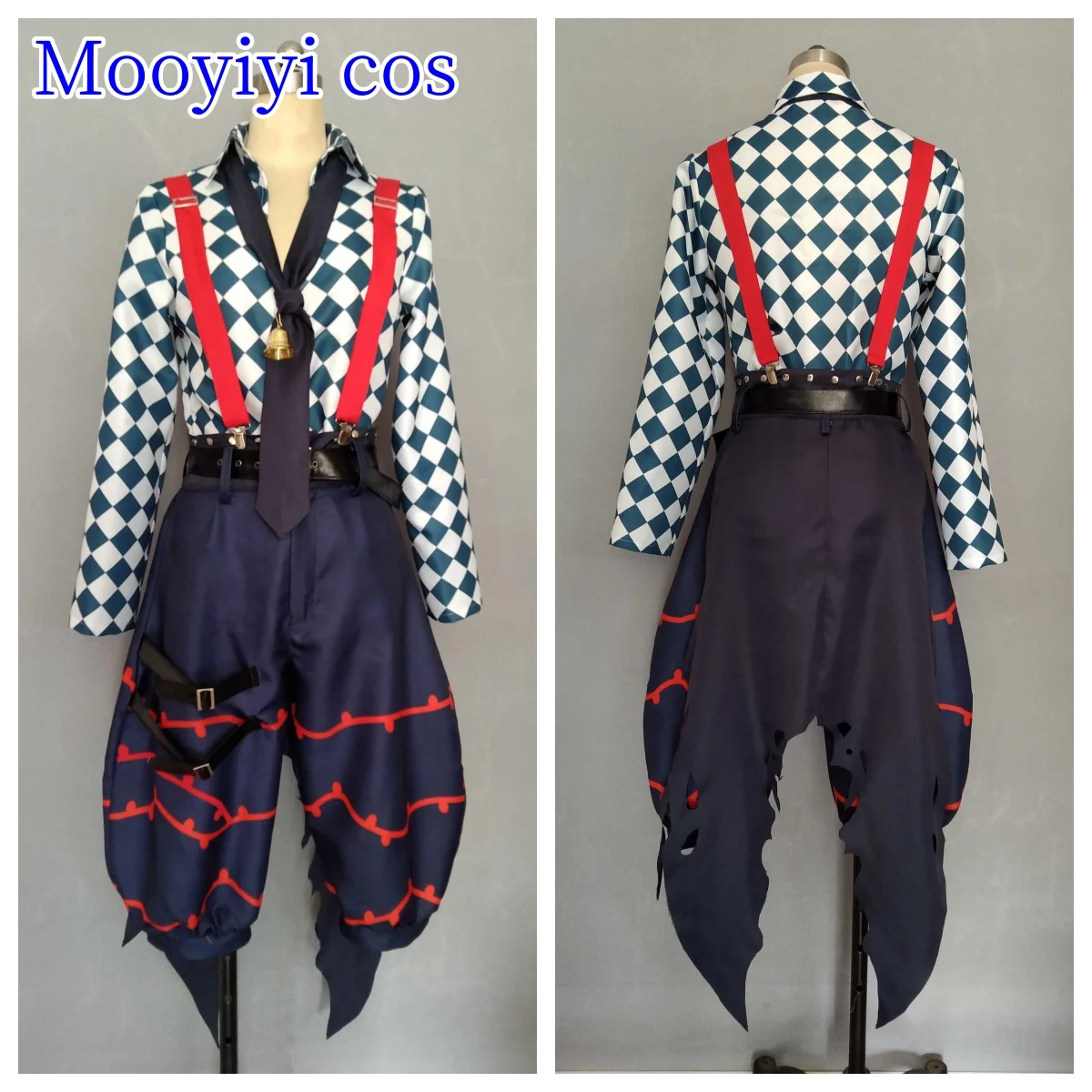 جديد لاتو باكا تأثيري حلي هالوين عيد الميلاد دور اللعب الهزلي الجديد مخصص زي قميص/السراويل/ربطة عنق/جرس