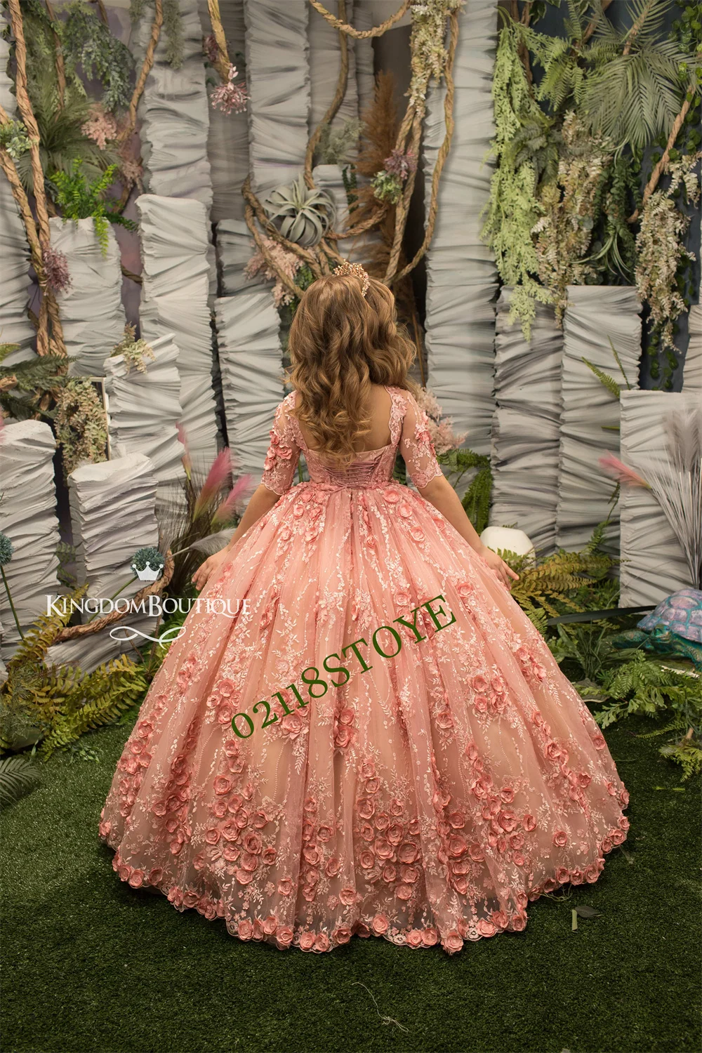 

Flower Girl Dress Princess Luscious Tulle Fluffy Skirt with Upon Layers of Horsehair Braid Trimmed Puffy Ball Gown