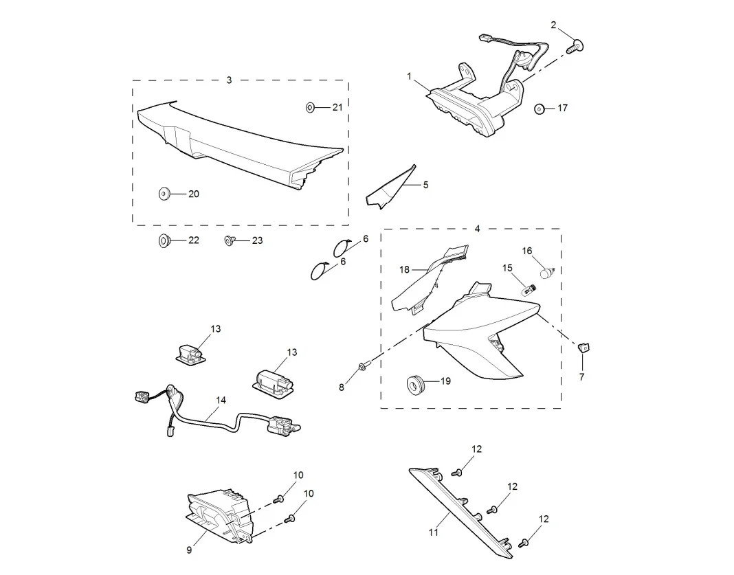 

STLFSAIC MG Genuine Original Quality Auto Parts 12V Taillight for MG MULAN