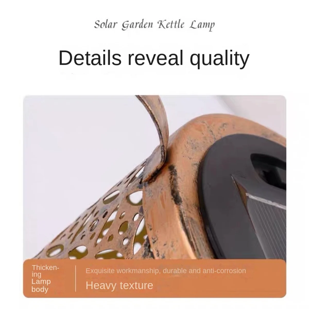 Solar Gieter Lights Vintage Metalen Ketel Light String Waterdichte LED Fairy Lights Solar Garden Outdoor Small