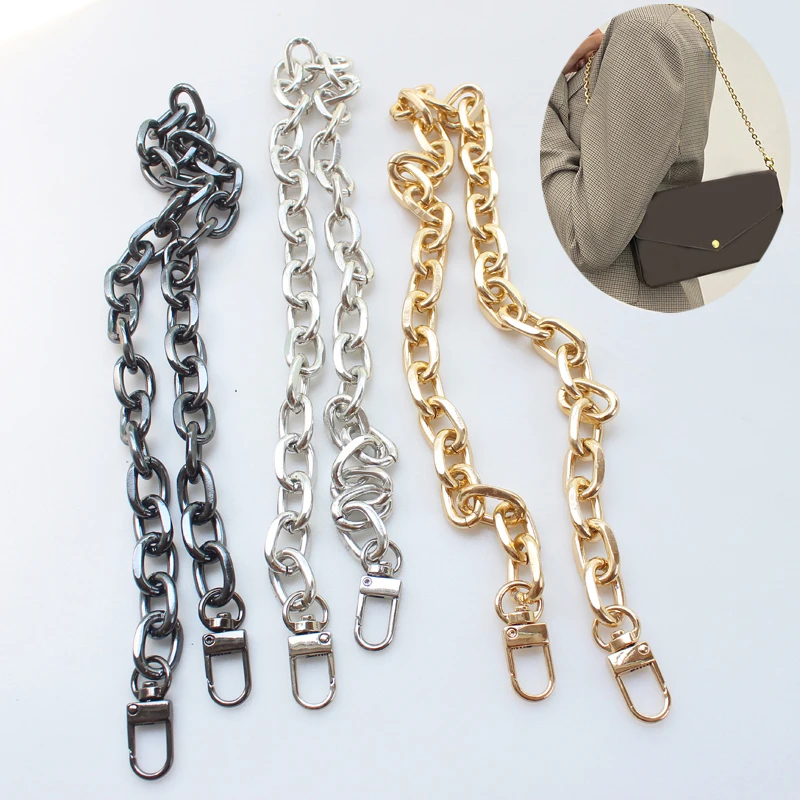 60/100/120cm Aluminum Bag Chain O Shape Chain Bag Belt Shoulder Handbag High Quality Replacement Purse Chains Bag Accessories