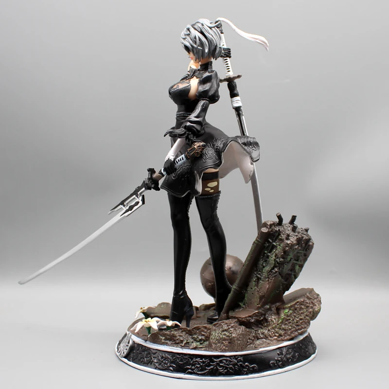 Nier Automata 2B Action Figure Anime YoRHa No.2 Type 2B Machine Lifeform Figuras Toys 33cm PVC GK Statue Collection Model Gift