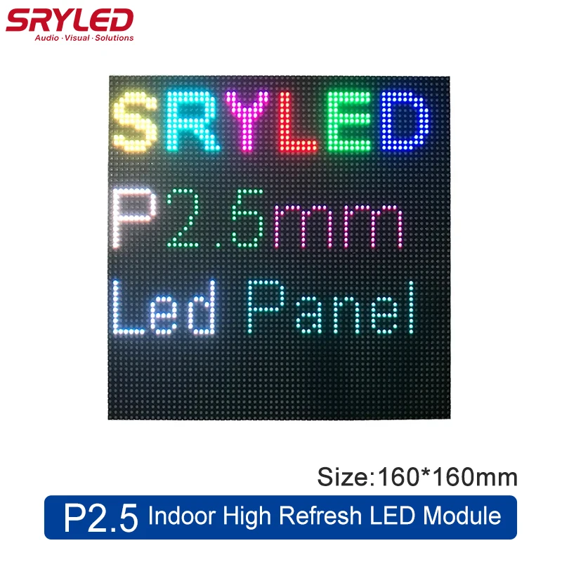 SRYLED kryty moduł LED P2.5 64 × 64 pikseli SMD2121 tablica wyświetlacza LED z tłem reklamowym