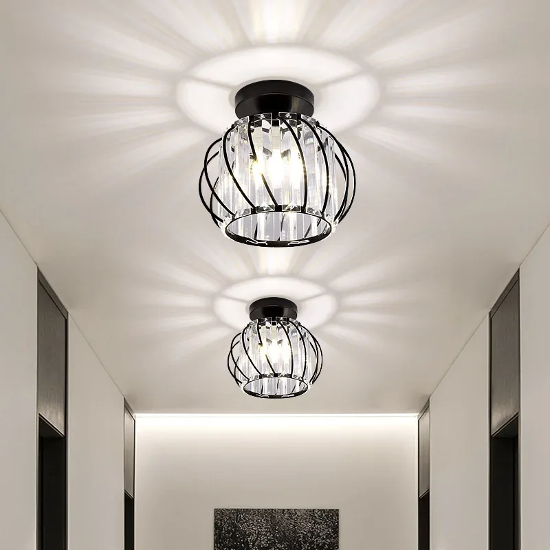 Plafonnier LED en cristal pour la décoration intérieure moderne, lampe, allée, couloir, escalier, salon, chambre, salle à manger, cuisine