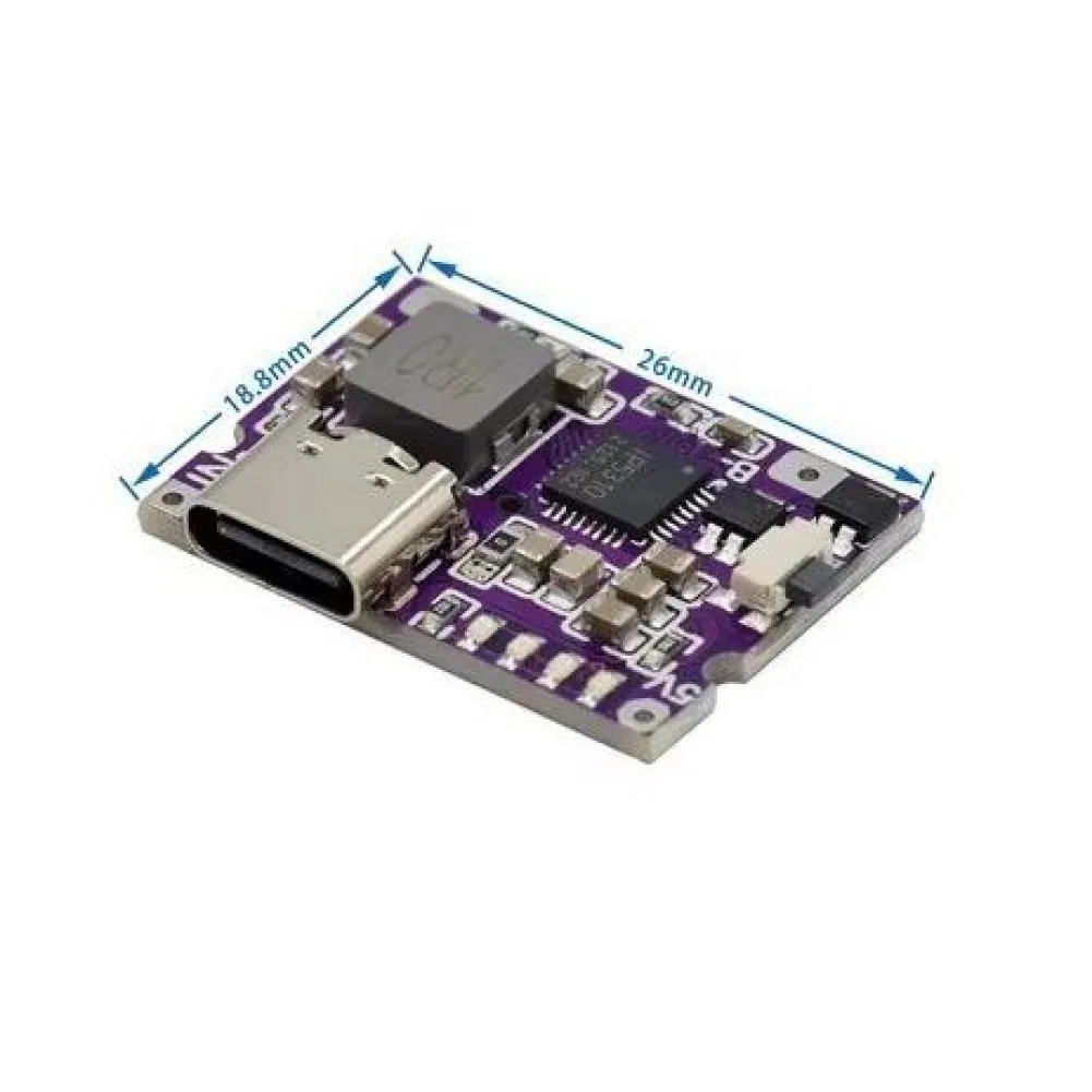 5V to 4.2V Synchronous Boost Power Bank Module with 3.1A Type C Output and Dual USB Ports for Vehicle Mobile For charging