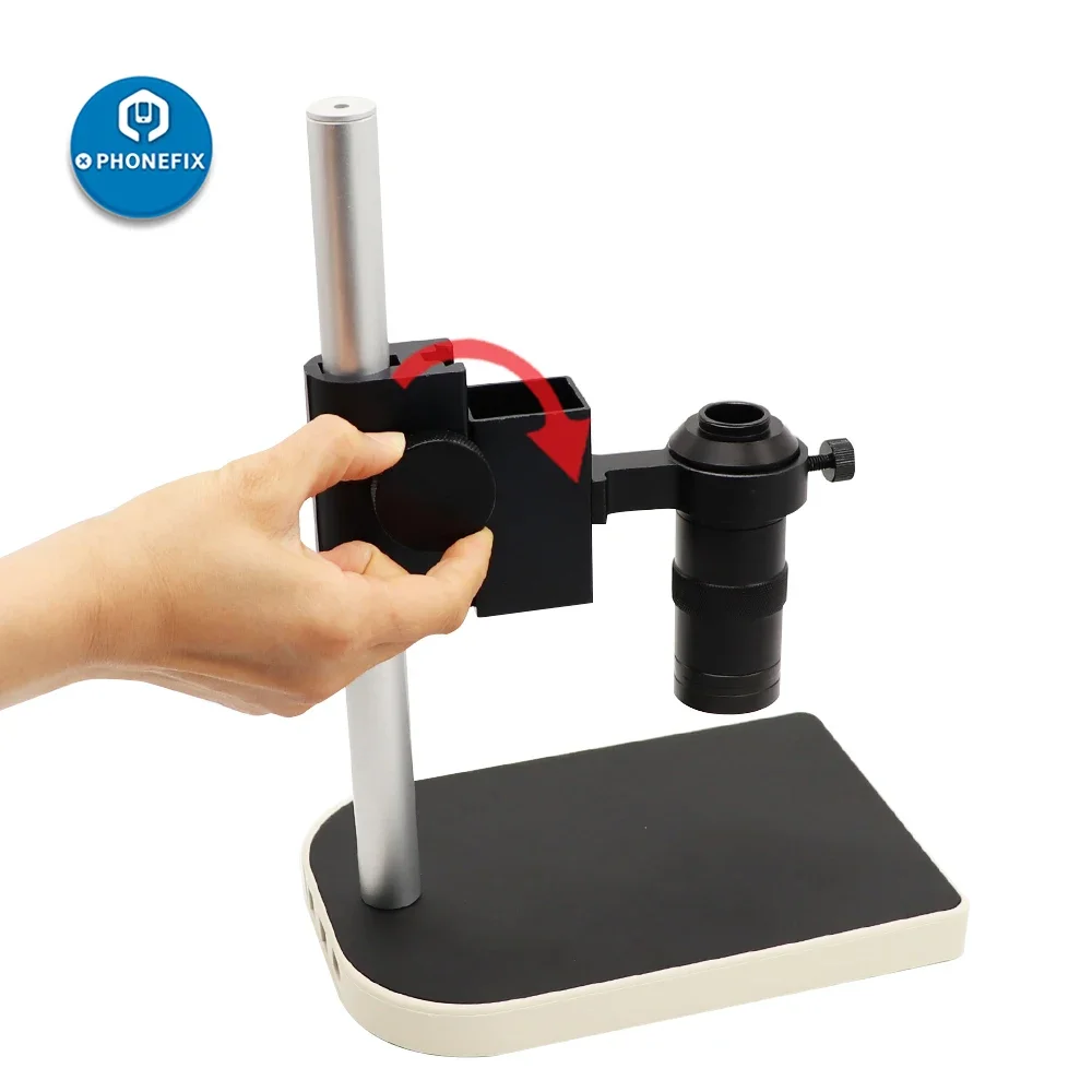 Imagem -03 - Industrial Hdmi Microscópio Câmera Grupo hd 13mp Vga Digita Industrial 130x c Mount Lens Ajustável 56 Led Anel Lâmpada Luz