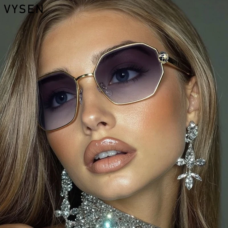 

Polygon Punk Sunglasses Women 2025 Luxury Brand Trendy Vintage Square Sun Glasses For Lady Driving Outdoor Eyewear Shades UV400