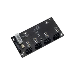 PC case Server Backplane Circuit Board 4 SAS7+15 HDD Adapter Motherboard Molex 4pin SATA 15P Power supply 3pin Fan Header