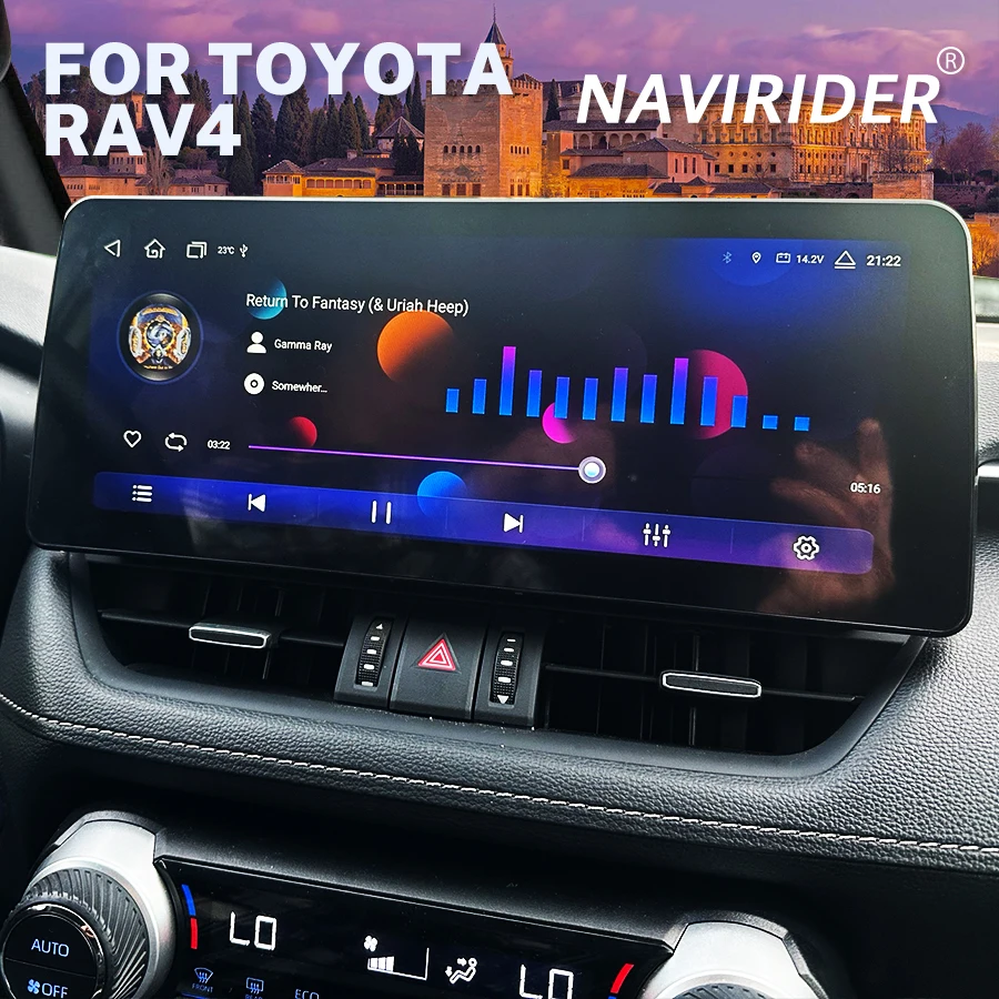 12.3 Inch Car Radio Multimedia For Toyota RAV4 5 XA50 2018-2025 Android 14 Wireless Bluetooth Carplay 4G GPS Head Unit Screen