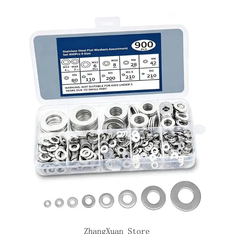 Sortiment an Flachscheiben-Hardware zur Lastverteilung an Schrauben 3XUF – Detail 3