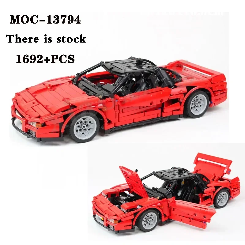 

Classic Racing Car MOC-13794 Red Sports Car 1692pcs Building Block Toy Model Splicing Assembled Toy Kids Education Birthday Gift