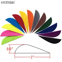50Pcs 2Inch Feather Arrows Parabolic Turkey Feathers Archery Accessories Fletches Water Drop Fletching For Hunting Shooting
