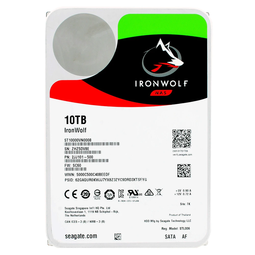 Para ST10000VN0004 ST10000VN0008 IronWolf 10TB NAS almacenamiento disco duro 256M