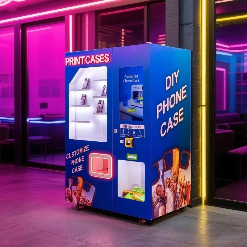 آلة بيع طباعة حالة الهاتف الأوتوماتيكية آلة بيع مخصصة لتقوم بها بنفسك آلة طباعة حالة الهاتف للتصنيع للمول