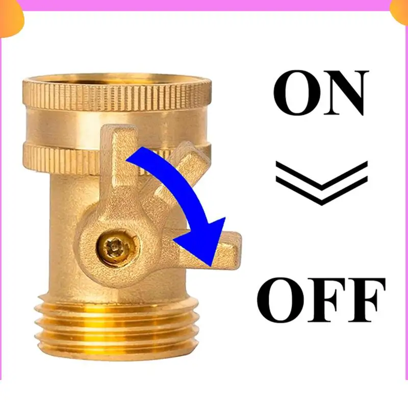 

A23P 1 комплект запорного клапана для шланга, 2 упаковки, латунный запорный клапан для шланга 3/4, с 4 дополнительными шайбами