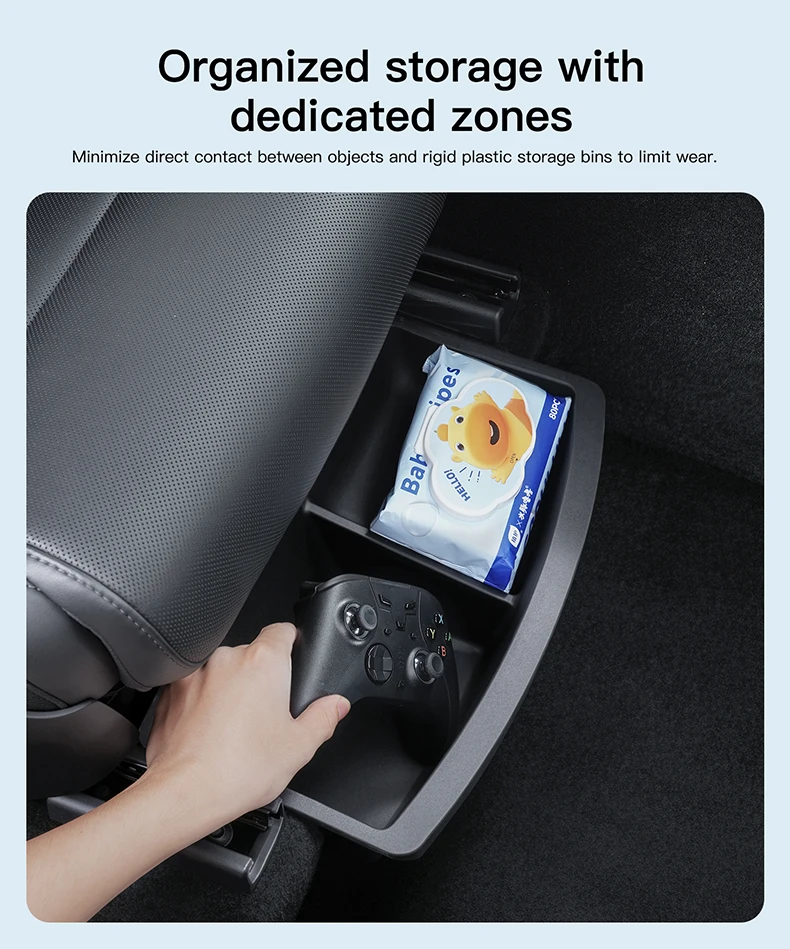 YZ Unter-Sitz-Aufbewahrungsbox für Tesla Model YL 6-Sitzer 2026 Schublade Vorder- und Rücksitz Unterer Organizer-Ablagefach Auto-Innenausstattung Zubehör – Detail 10