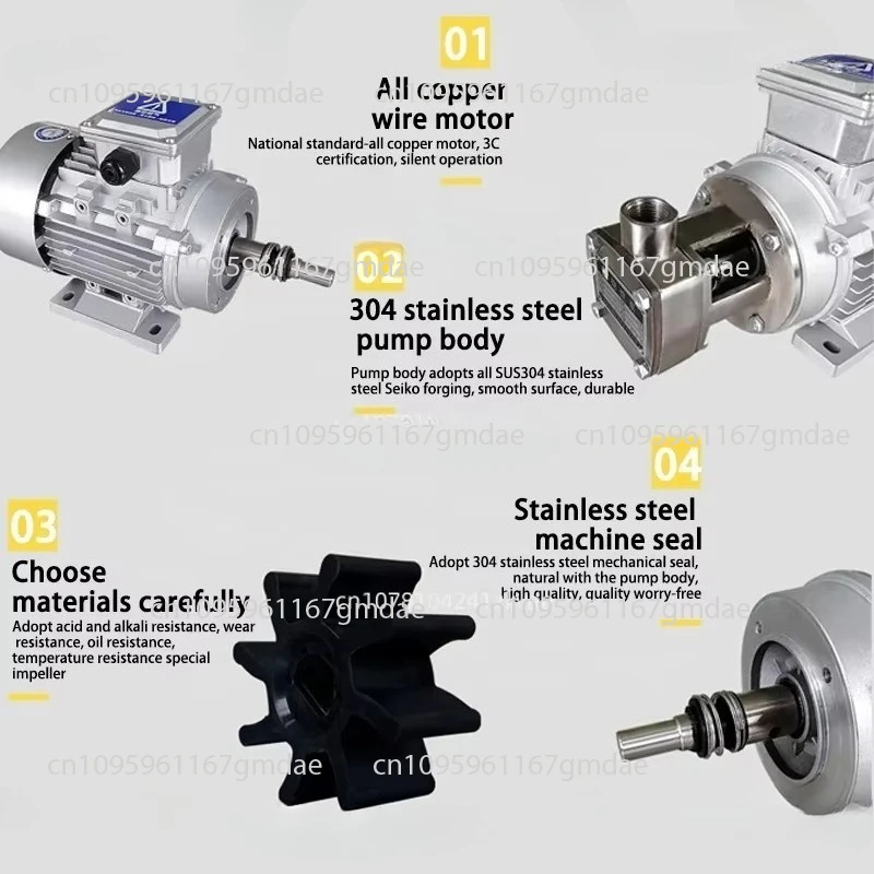 MPR-15-380V food grade automatic stainless steel flexible impeller rotor vane conveyor pump, excellent performance