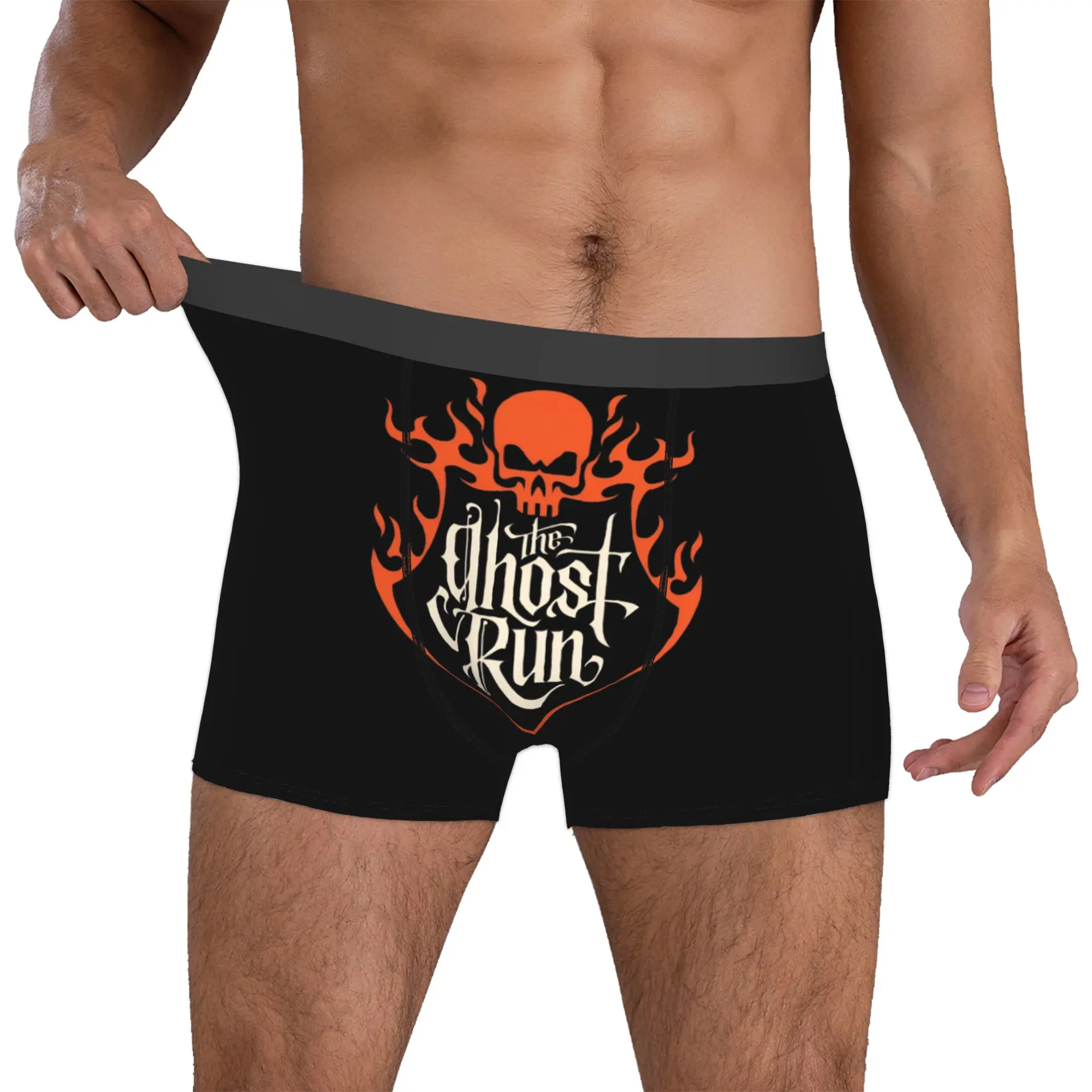 

Custom Cool Ghosts Anime Riders Boxers Shorts Panties Men's Underpants Stretch Blazing Skull Briefs Underwear