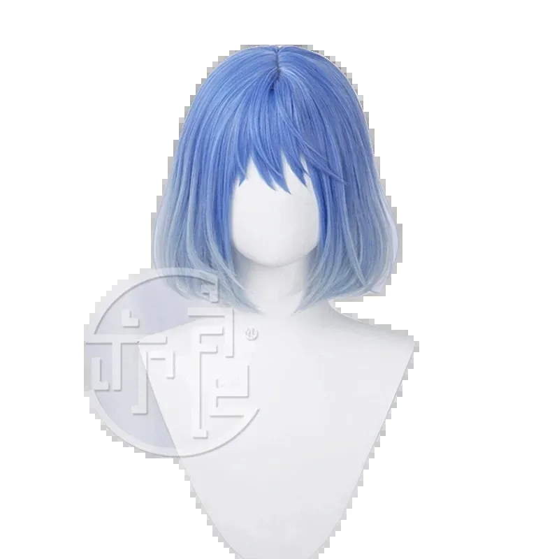 CyPresale لعبة LOL Irelia شعر مستعار تأثيري 35 سنتيمتر التدرج الأزرق اللون المرأة تأثيري الباروكات مقاومة للحرارة الشعر الاصطناعية #4