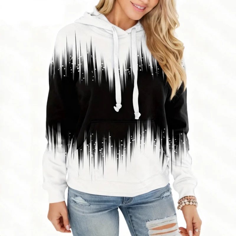 

Women Hooded Sweatshirt Jacket Fall New Style Trendy High End Loose American Heavyweight Fashion Casual Pullover Top