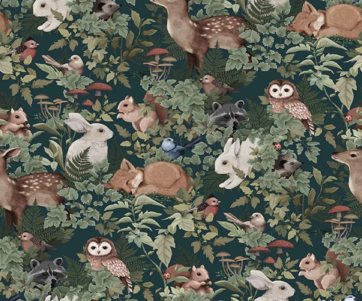 

Индивидуальные обои с ручной росписью, изображение животных и леса, мультяшная иллюстрация, фон для детской комнаты, украшение дома, 3D обои