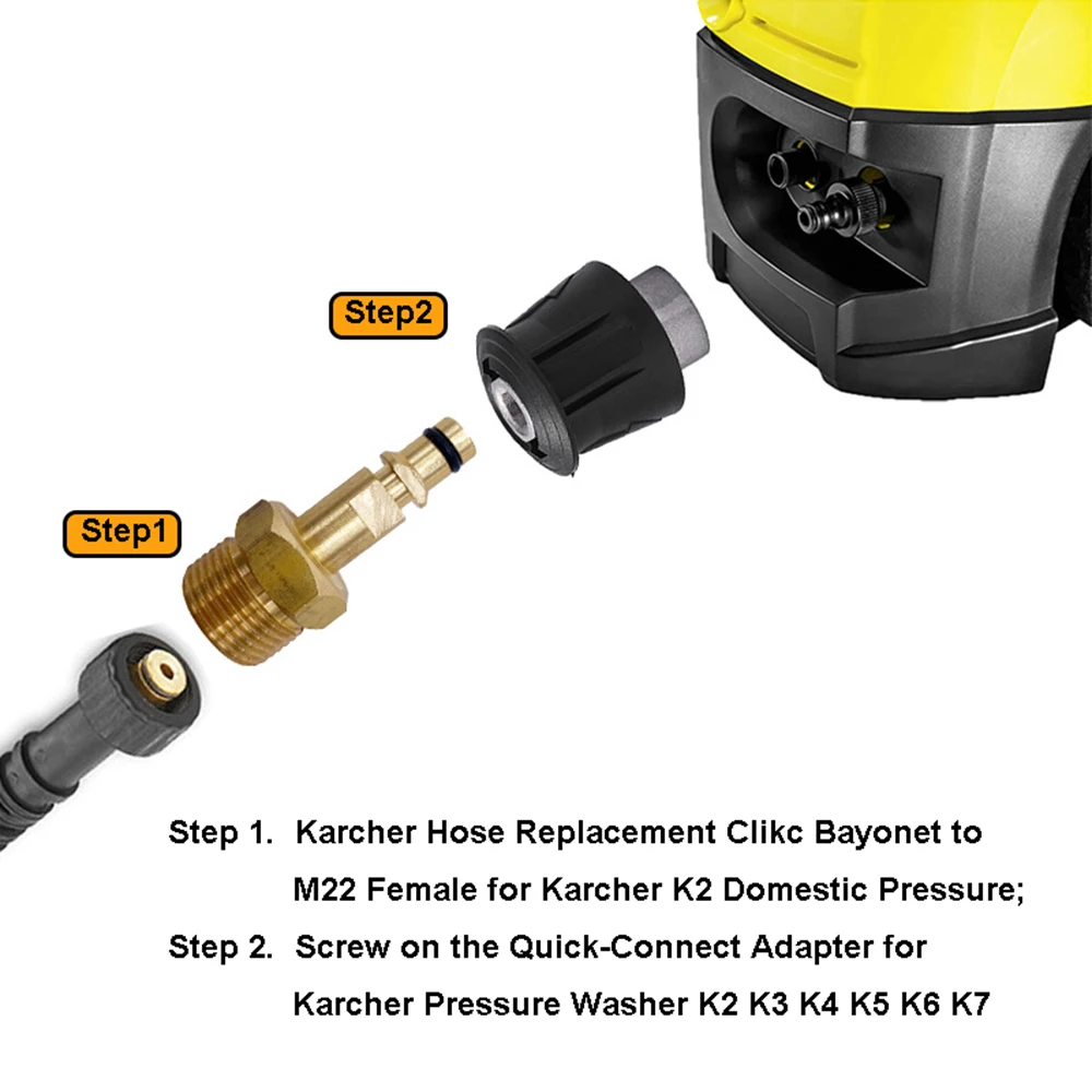 Magas légnyomású levegő Sürgetés Csavaralátét Kerti tömlő Adapter Csatol vmihez vel autó Csavaralátét Felvevőpiac Adapter majd Kerti tömlő számára parkside karcher nilfisk Aprópénz Csatol vmihez