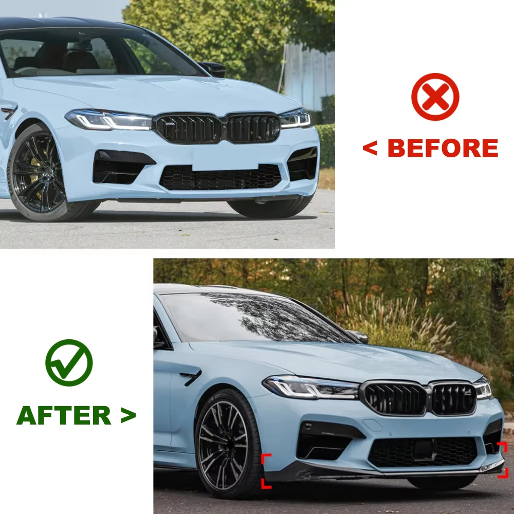For BMW 5 Series M5 F90 LCI 2021-2024 Front Bumper Lip Spoiler Shovel Lower Splitter Car Guard Protector Body Kit Modification