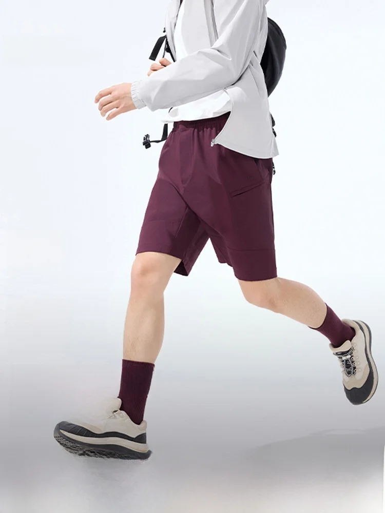 

Мужские спортивные шорты Banana Le Ice Silk Cool Feeling: свободные, дышащие, быстросохнущие, для активного отдыха, туризма и фитнеса, высокоэластичные, с удлиненной штаниной.