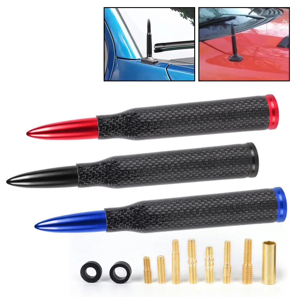 

Car Personality Modification Roof Antenna Carbon Fiber No Signal Universal Decorative Accessories Para Auto Car Mods