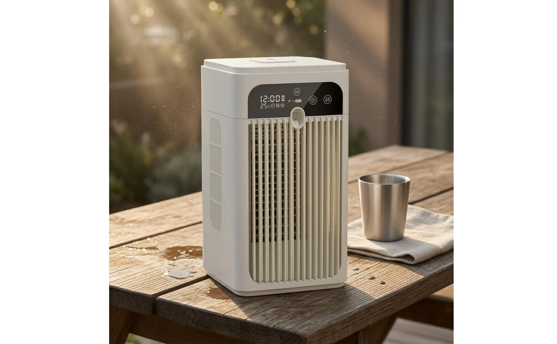 Desktop Air Cooler Compact Tabletop Air Cooler Cooling Fan Touch Controls Home Appliance Modern Design