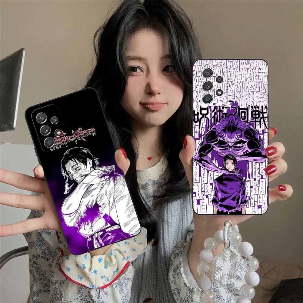Jujutsu Kaisen Yuta Okkotsu جراب هاتف لسامسونج غالاكسي A56 55 54 53 52 51 36 35 34 23 16 15 5G غطاء ملون جميل