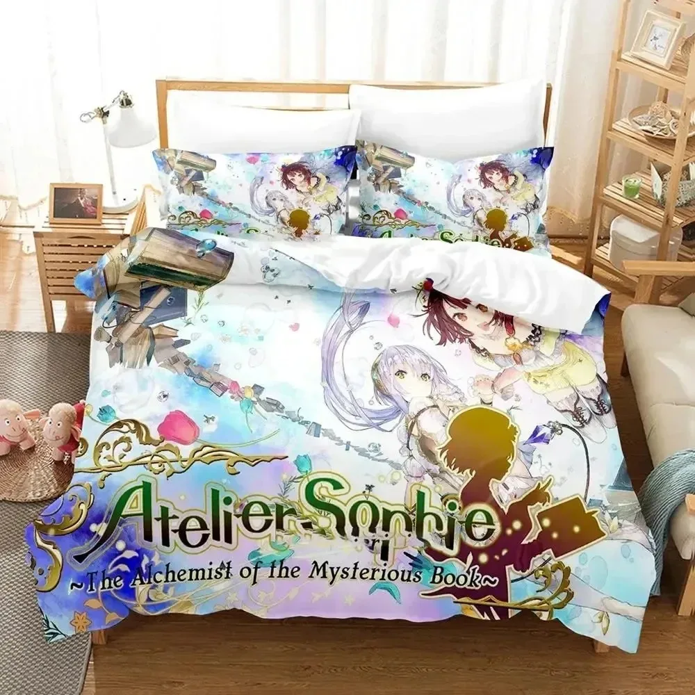 3D Print Anime Atelier Sophie Bedding Set Duvet Cover Bed Set Quilt Cover Pillowcase Comforter king Queen Size